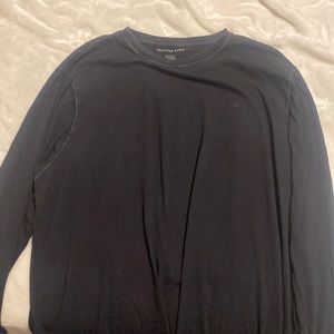 plain black long sleeve shirt. american eagle